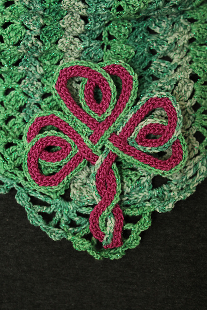 Celtic Shamrock Shawl Pin