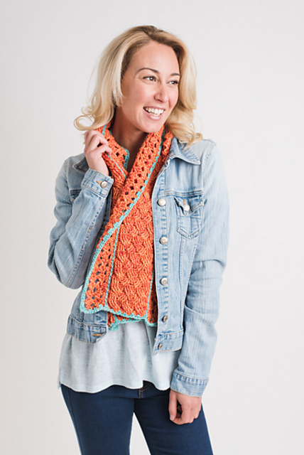 Edge of Summer Cabled Scarf