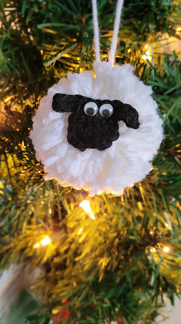 Pom-Pom Sheep Ornament