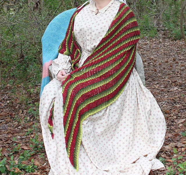 Victorian "Warm Half-Square Shawl"