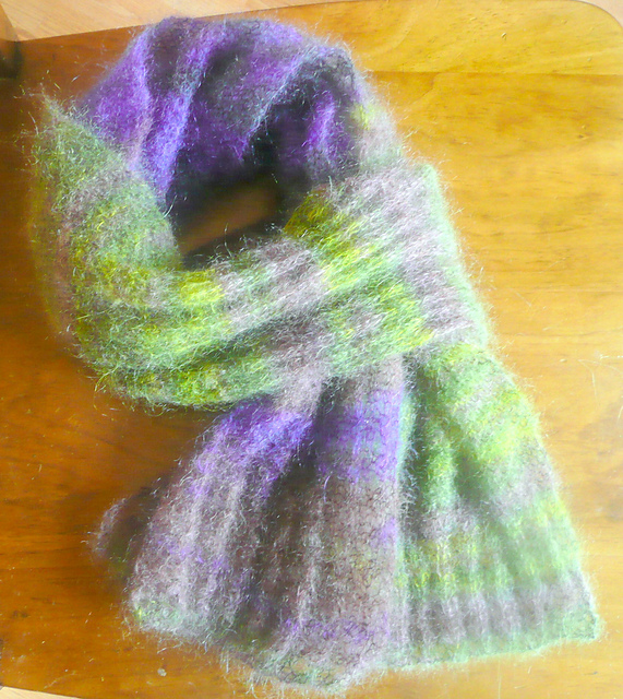 Marvellous Multicoloured Mohair Scarf