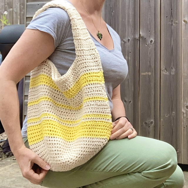Striped Shopper Bag