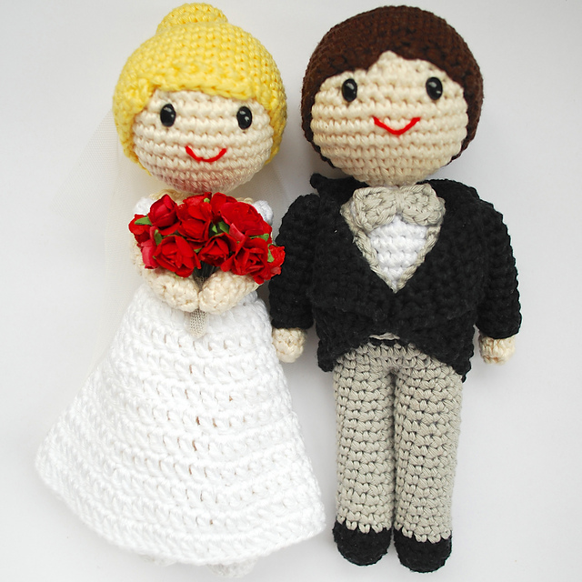 Pareja de Novios de amigurumi