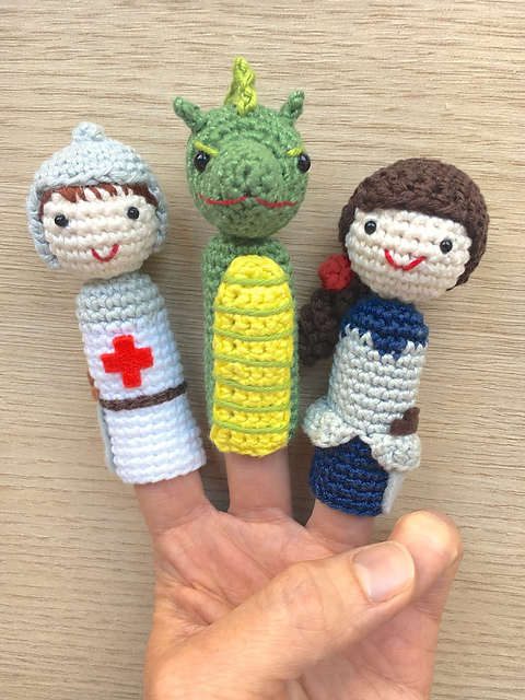 Puppets: Knight, Princess, Dragon