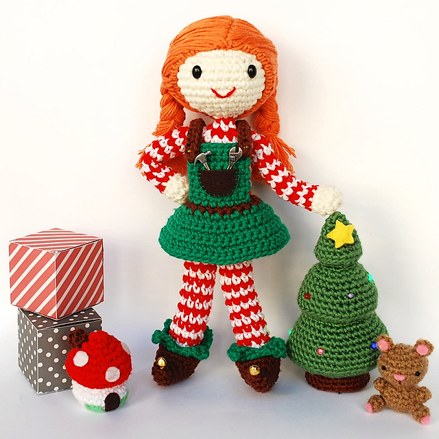 Amigurumi: Christmas elf doll, Santa's helper