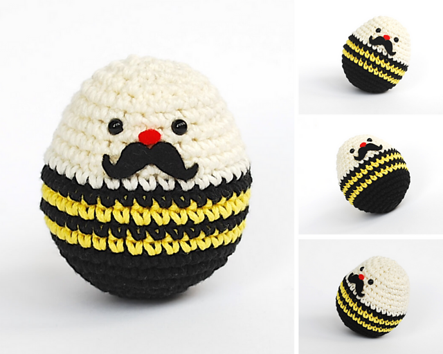 Strongman roly-poly. Amigurumi toy