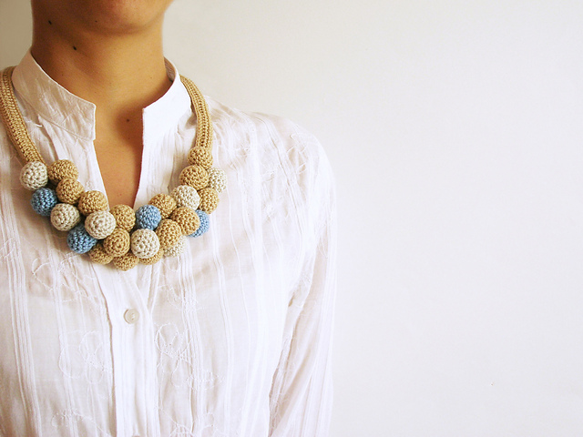 Crochet beads' necklace #3