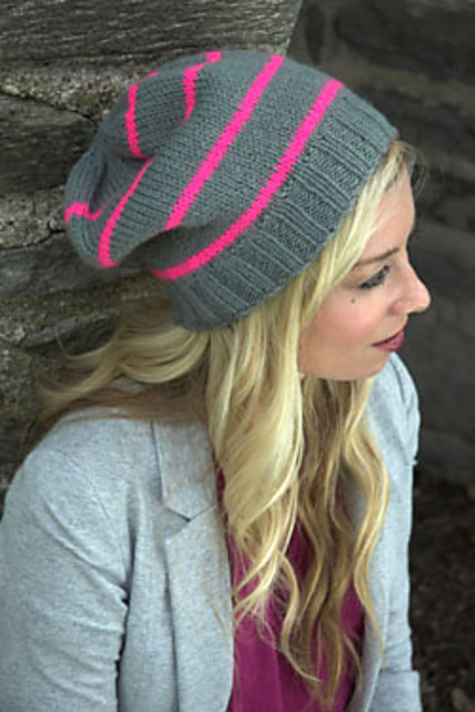 F522 Neon Striped Hat