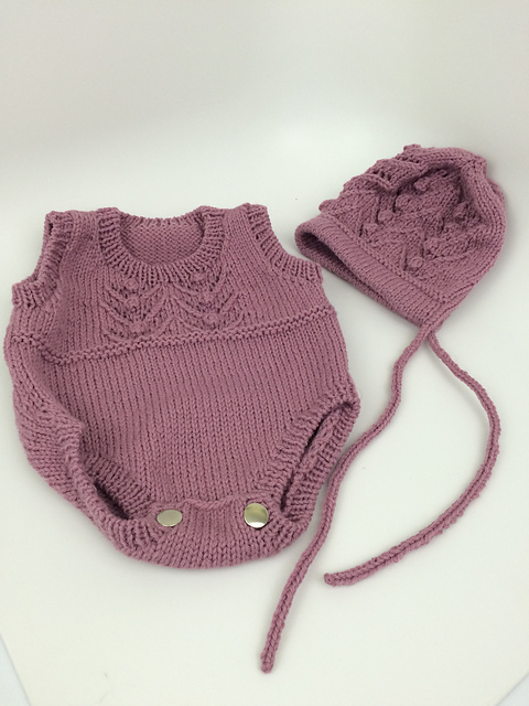 Baby Rompers and Bonnet