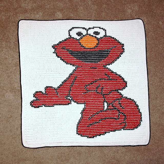 Ravelry CharacterCrochet's Elmo Baby Blanket