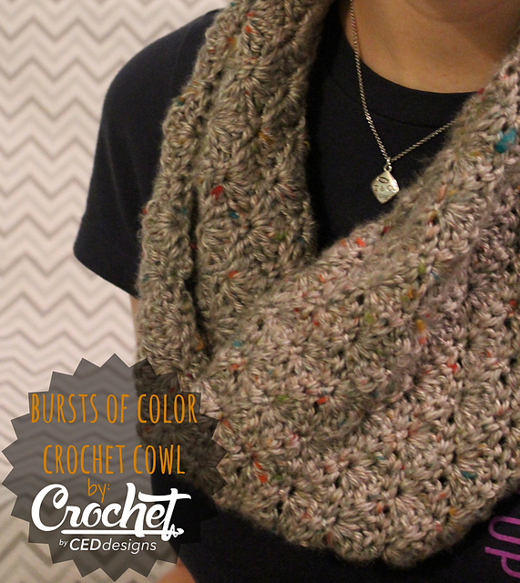 Bursts of Color Crochet Cowl