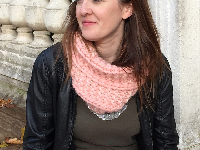 Snood vanille-fraise
