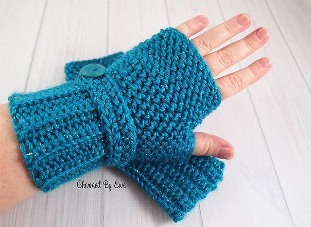 Herringbone Fingerless Gloves