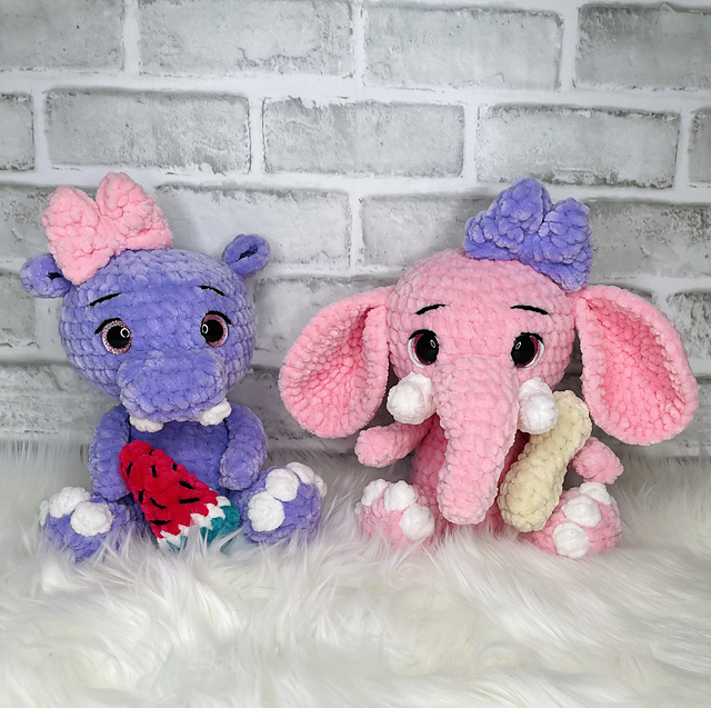 Hippo & Elephant Duo