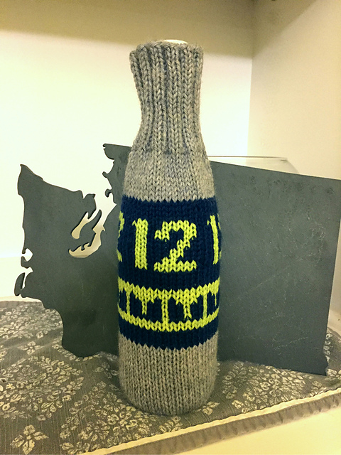 12th Man Seahawks Wine Cozy