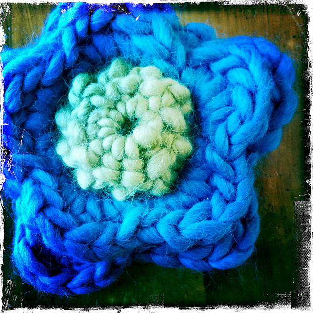 Jumbo Crochet Flower with Poof
