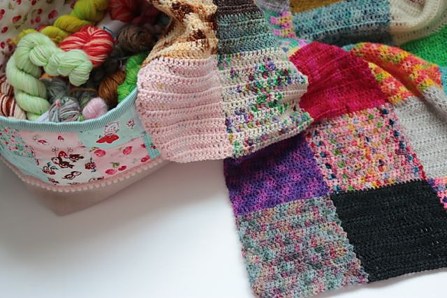 Happy Scrappy Squares Blanket