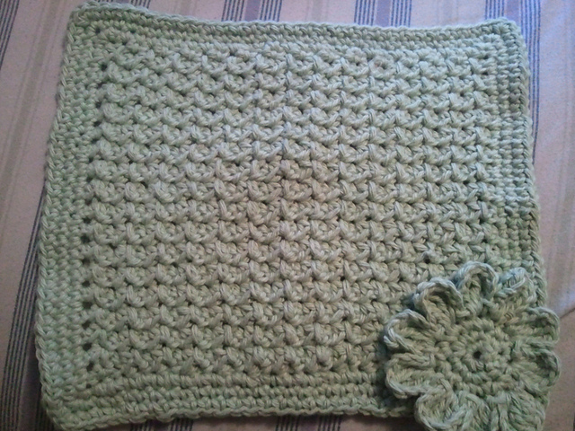 Seed Stitch Dishcloth (crochet)