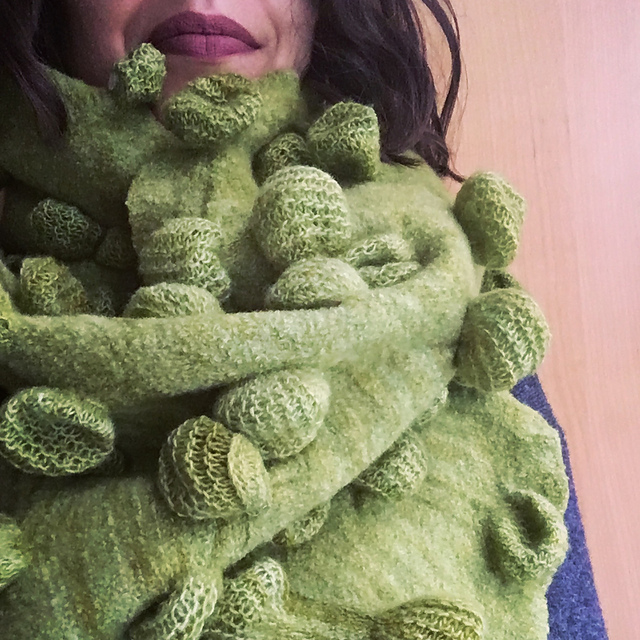 Anemone felted wrap