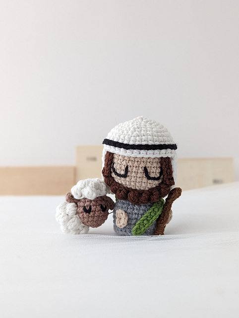 Shepherd with sheep