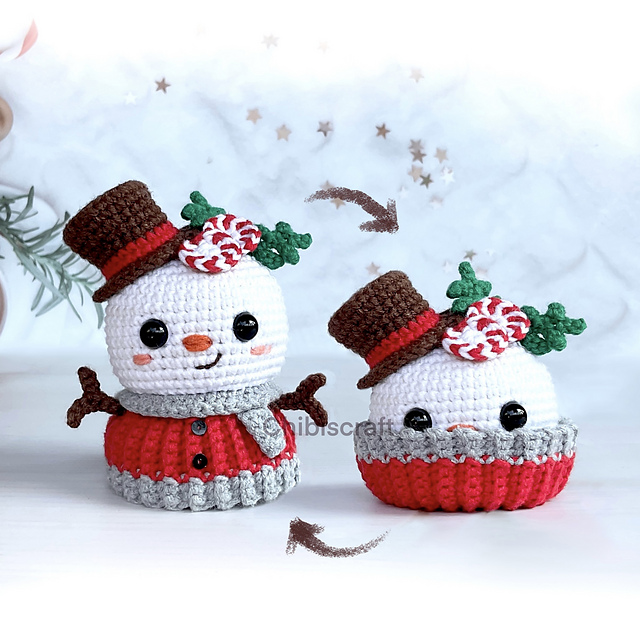 Reversible Snowman Cupcake