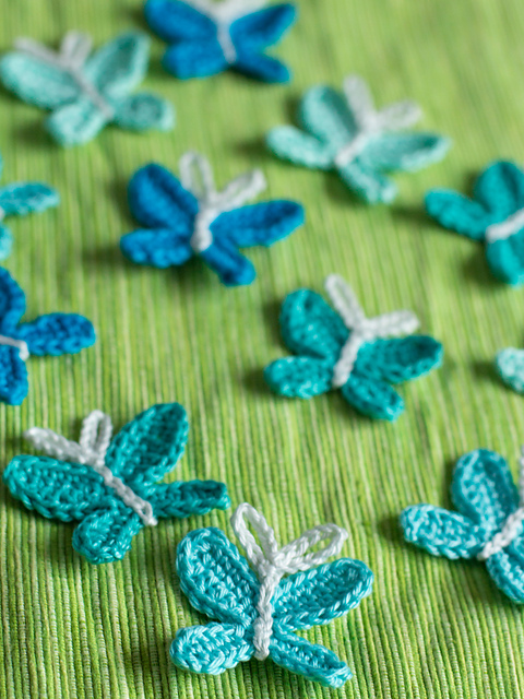Crochet butterfly applique