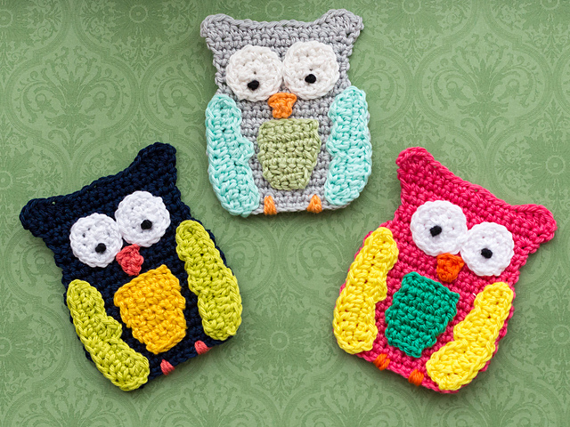 Big Owl Crochet Applique
