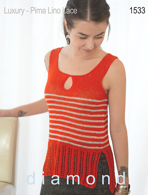 Lace and Stripes Summer Top