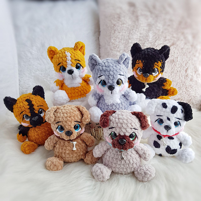 Mini puppies plush toys