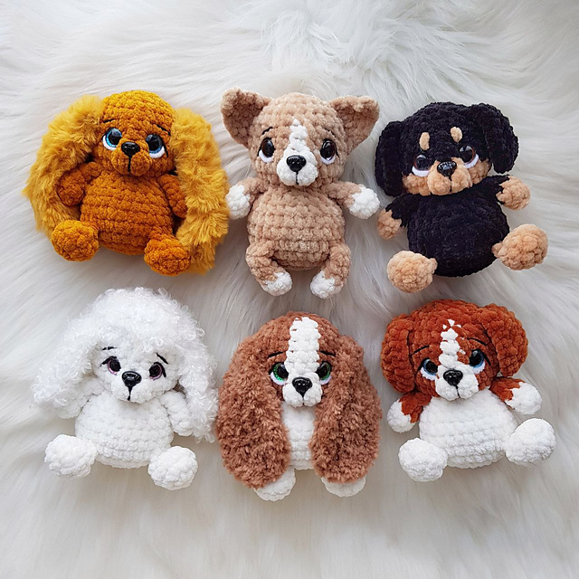 Mini puppies plush toys