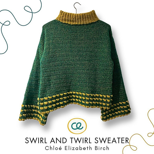 Ravelry: Swirl and Twirl easy Sweater pattern by Chloe Elizabeth Birch