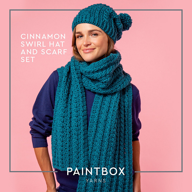 Cinnamon Swirl Hat and Scarf Set