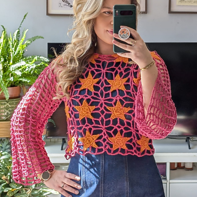 Starry Mesh Top