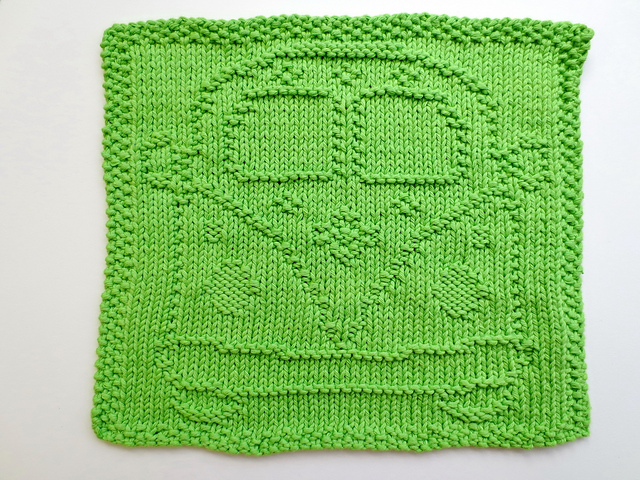 Flower Power Bus Dishcloth