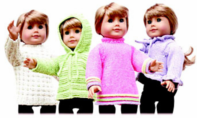18" Doll Sweaters, Collection One