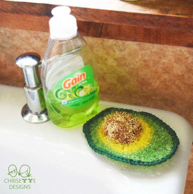 Egg and Avocado Scrubby Sponge