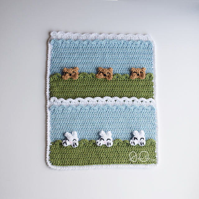 Peekaboo Bunnies and Bears Blanket