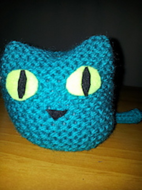 Tiny Teal Kitty
