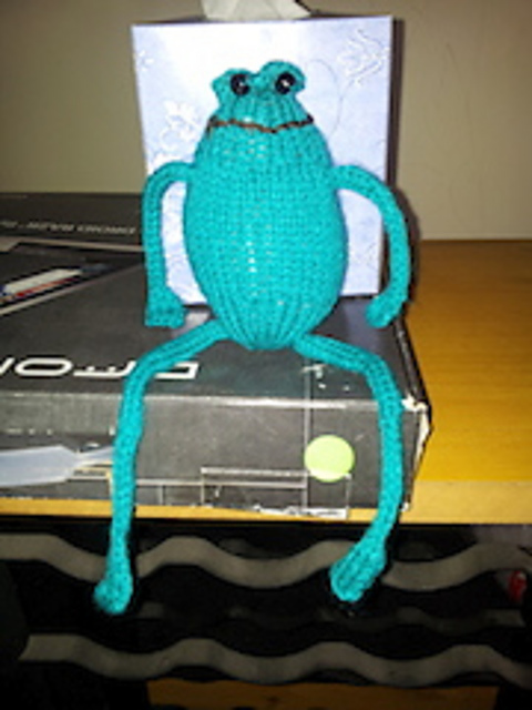 Tiny Tubby Teal Frog