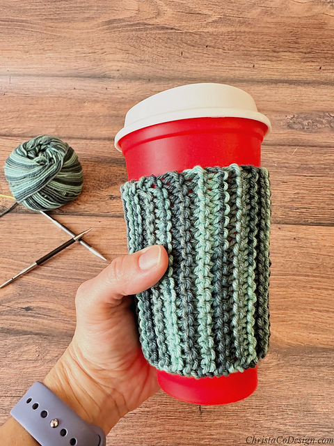 Knit Coffee Cozy