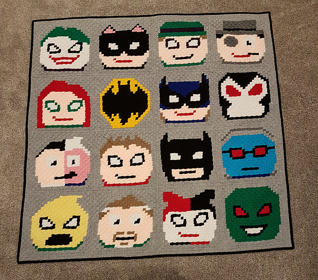 Ravelry: C2C Batman Blanket pattern by Christine Gallant