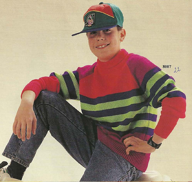 8007 Pull-over enfant, coloris fluo