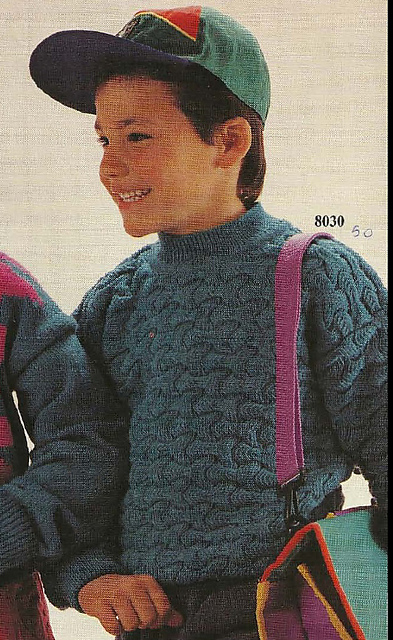 8030 - Pull-over enfant, pétrole