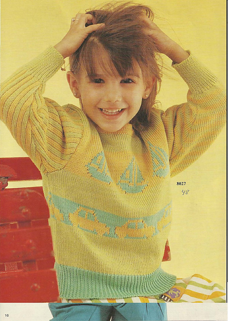 8027 - Pull-over enfant-Motifs et rayures