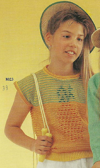 8023 - Pull-over enfant , jacquard d'été