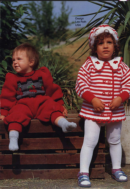 6038 - Child's jacket red/white with beret