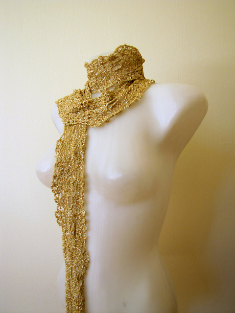 Golden Lace Scarf