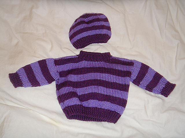 Basic Baby sweater and cap