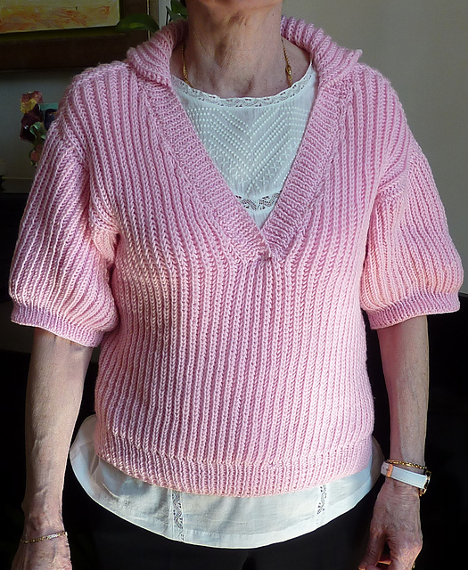 Brioche short sleeved sweater