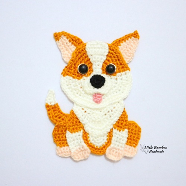 Toppa ricamata con nodo celtico, 33 x 33 cm